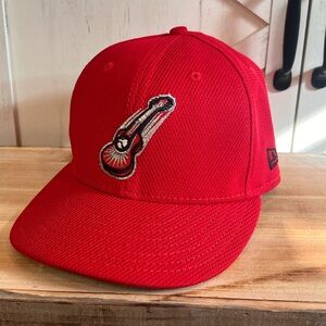 This is a New Era 59Fifty Nashville Sounds Flying Guitar MILB fitted hat. 7 1/8